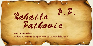 Mahailo Patković vizit kartica